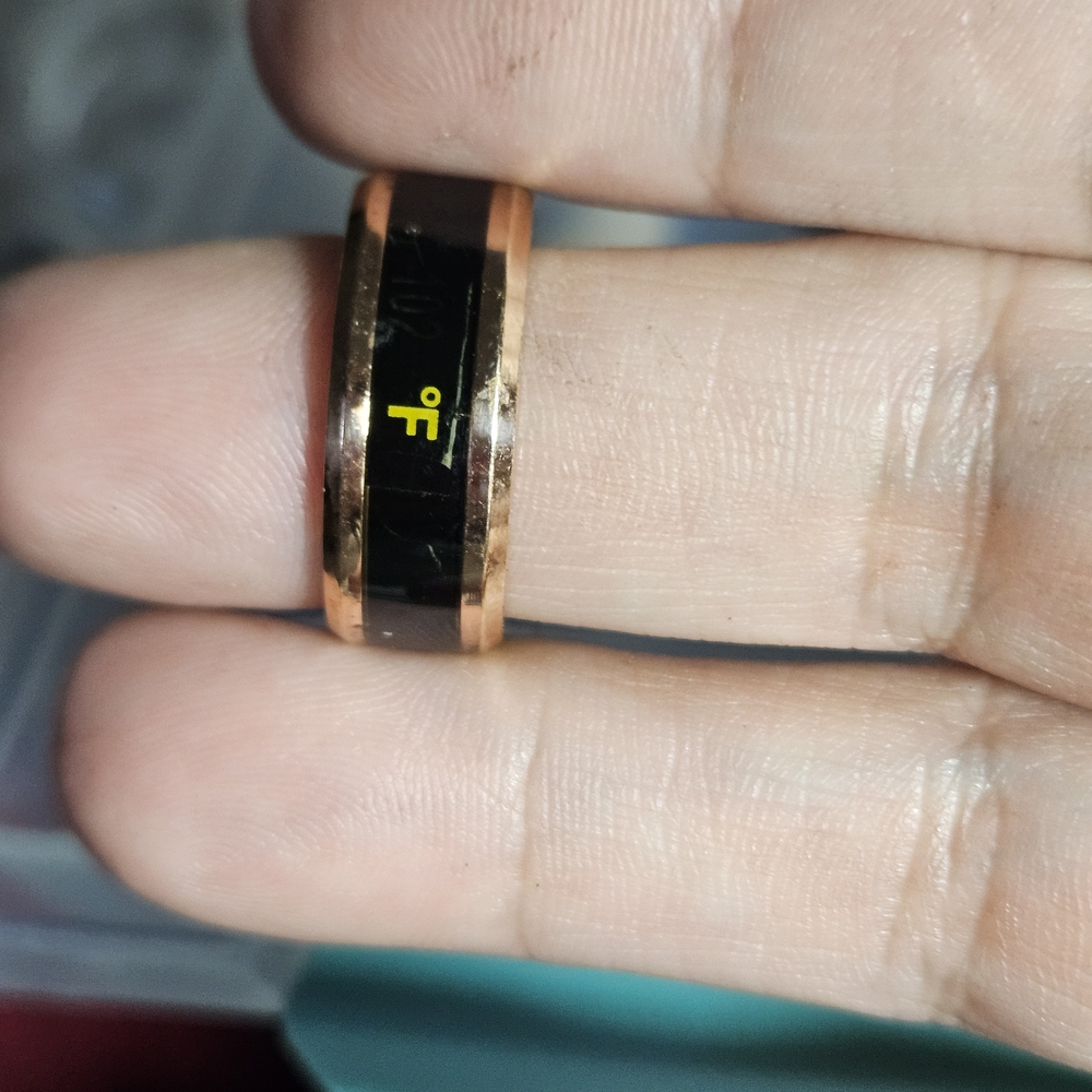 Black and Gold Temperature Ring